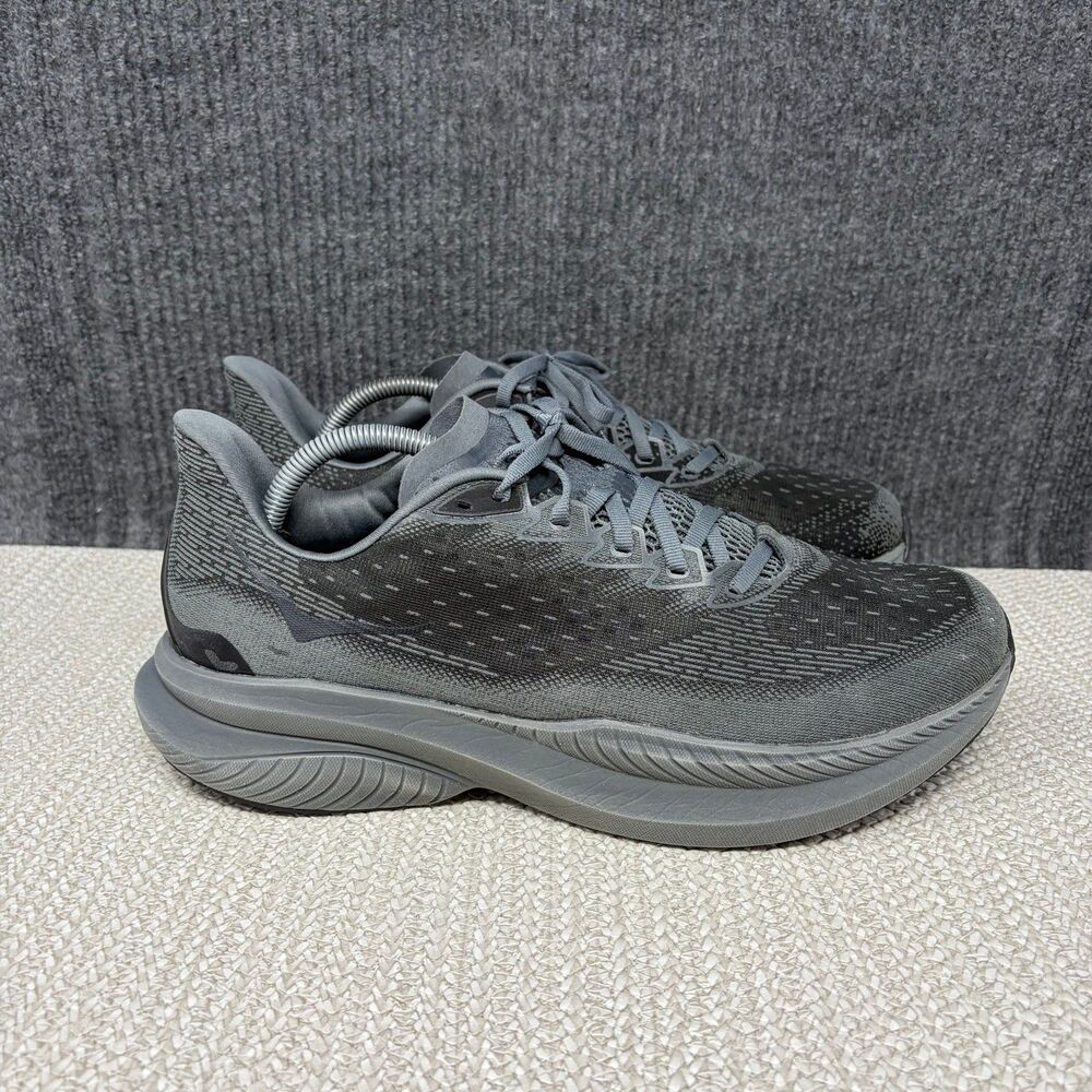 Hoka One One Mach 6 LA Black Grey Athletic Running Shoes Sneakers Men’s 11.5 D